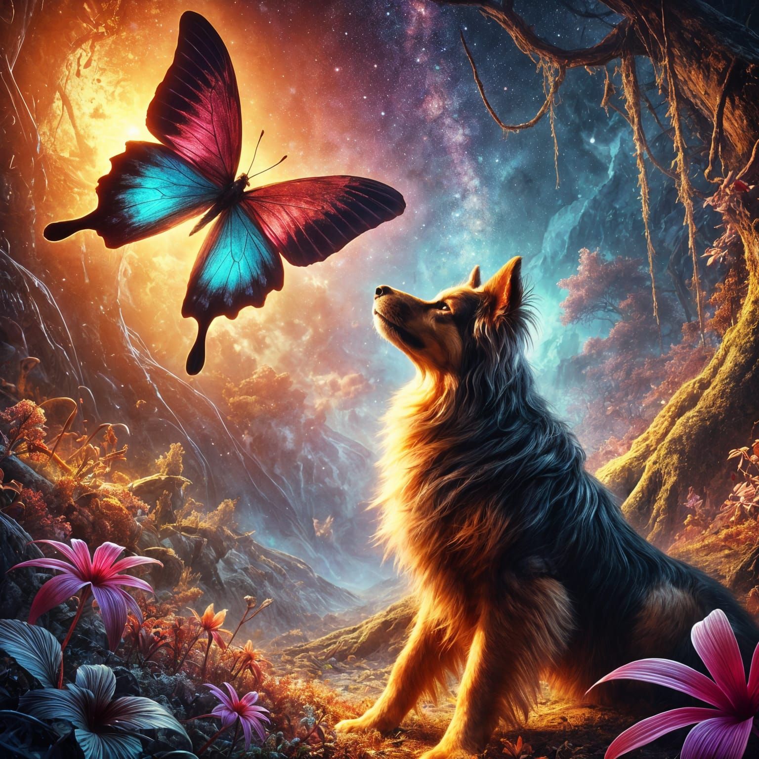 Dog & Butterfly