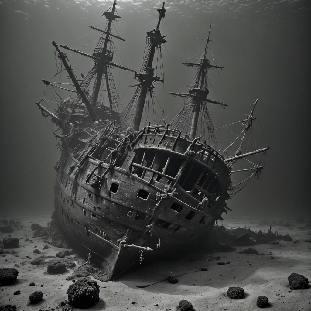 Shipwreck, Underwater Camera Image