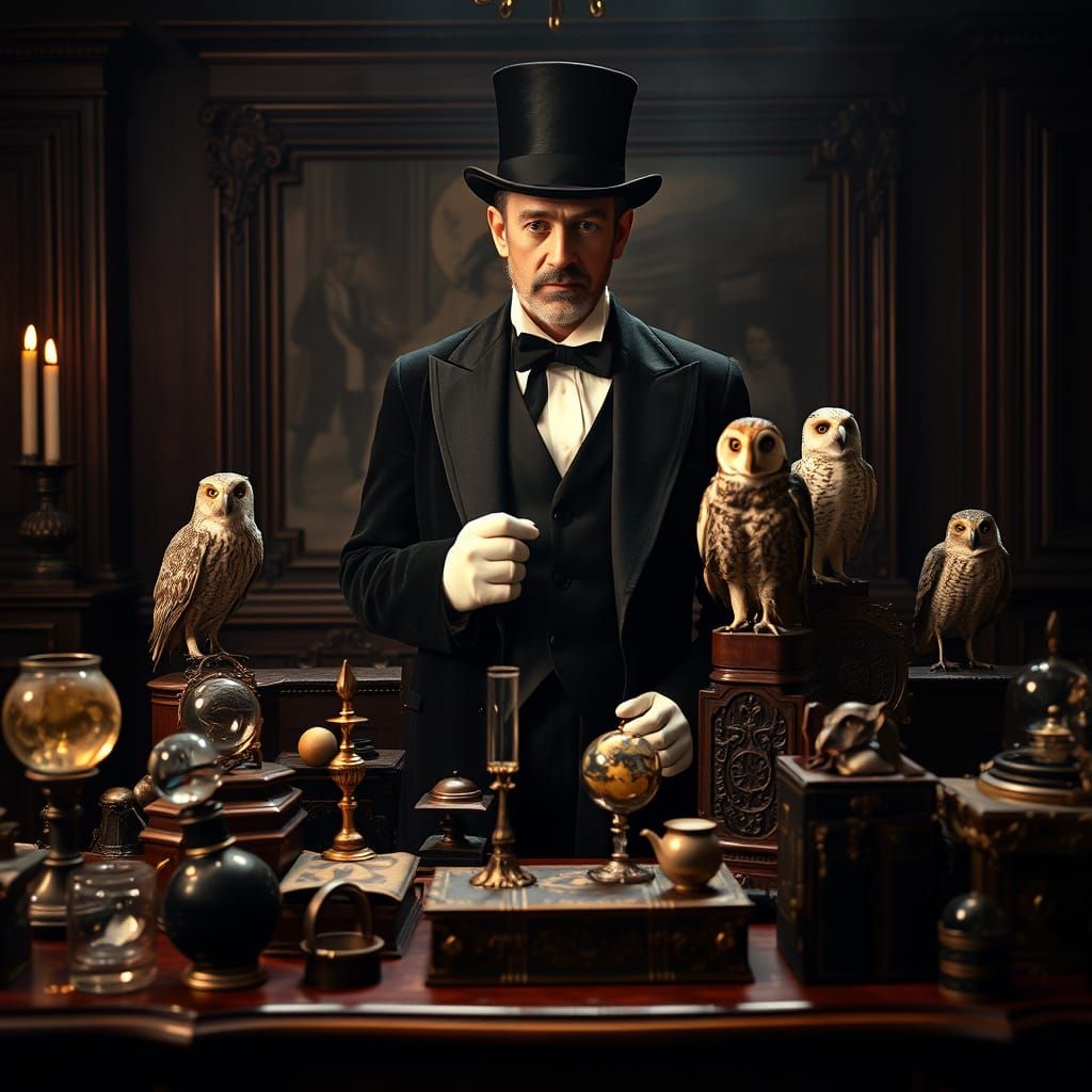 Mysterious 19th Century Magician Master of the Mystic Arts