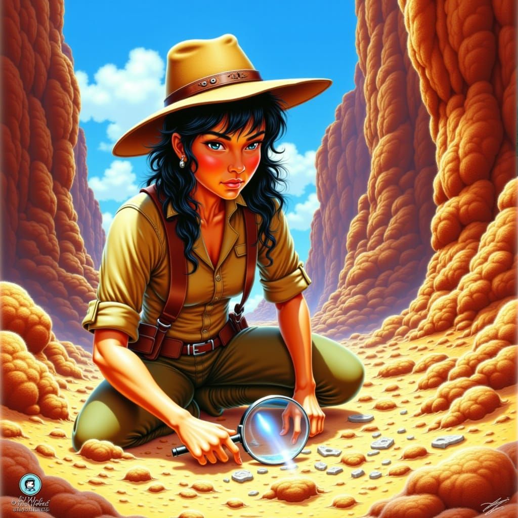 She is looking for fossils in the dry sun.
<lora:Equinox:1.0>