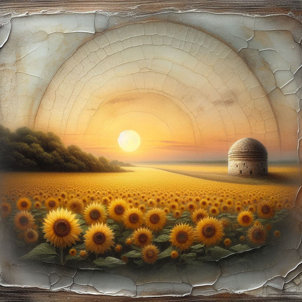 Sunflower Field at Sunset