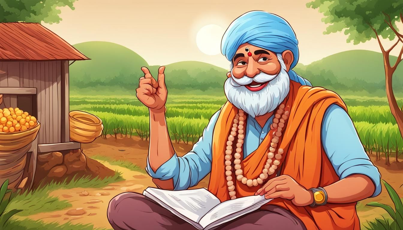 Guruji read the message carefully and looked at farmer Raj w...