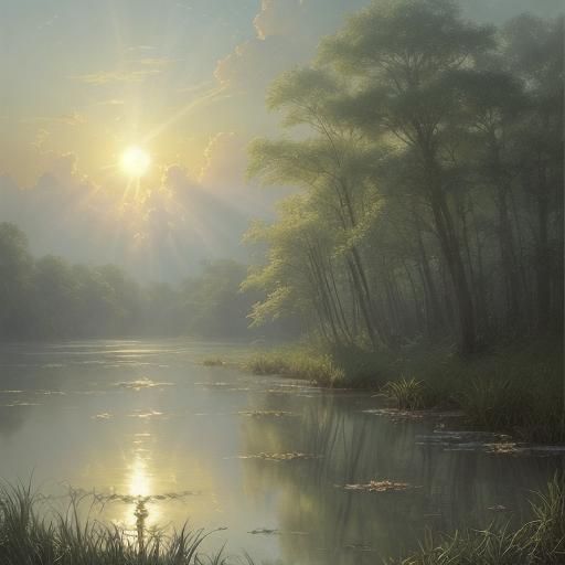 Ethereal White Tiger in Dew-Kissed Forest