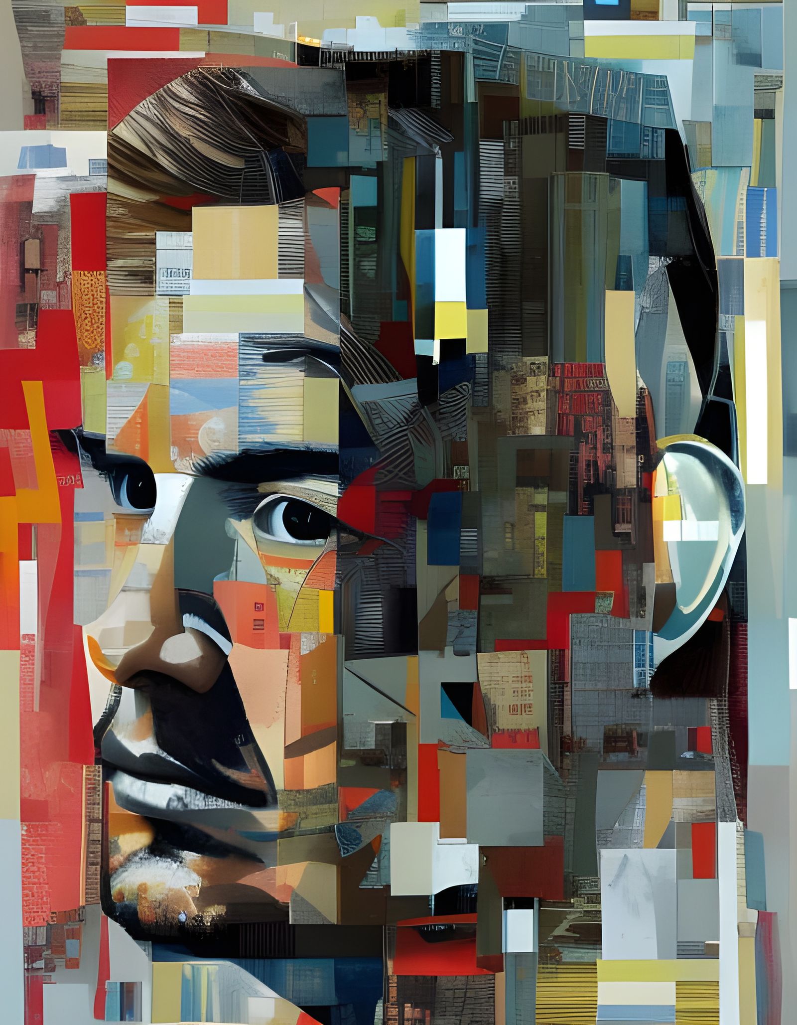Man portrait collage  by @blake delta