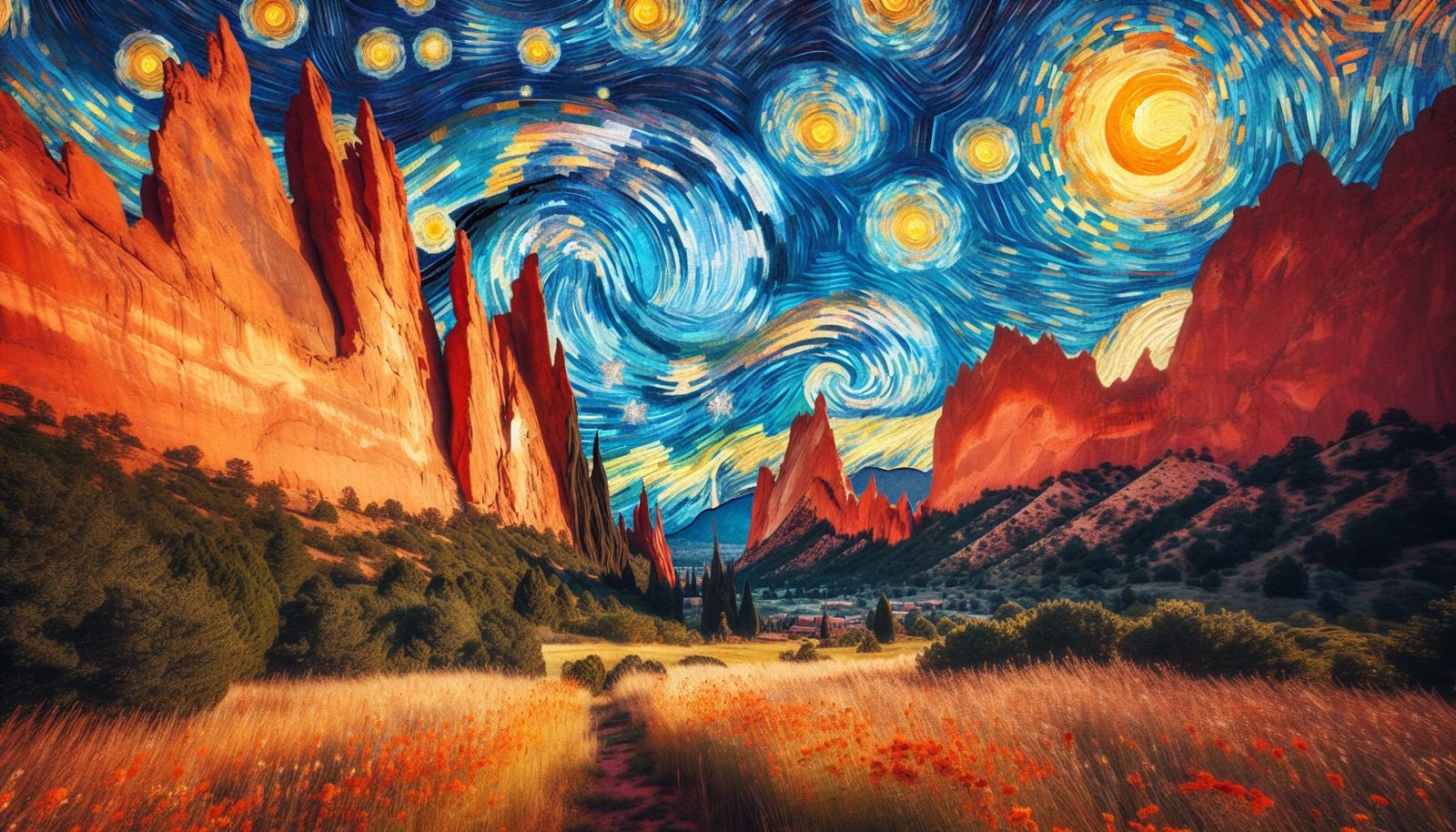 Pre Rafael:: Garden of the Gods in Colorado Springs :: sky i...