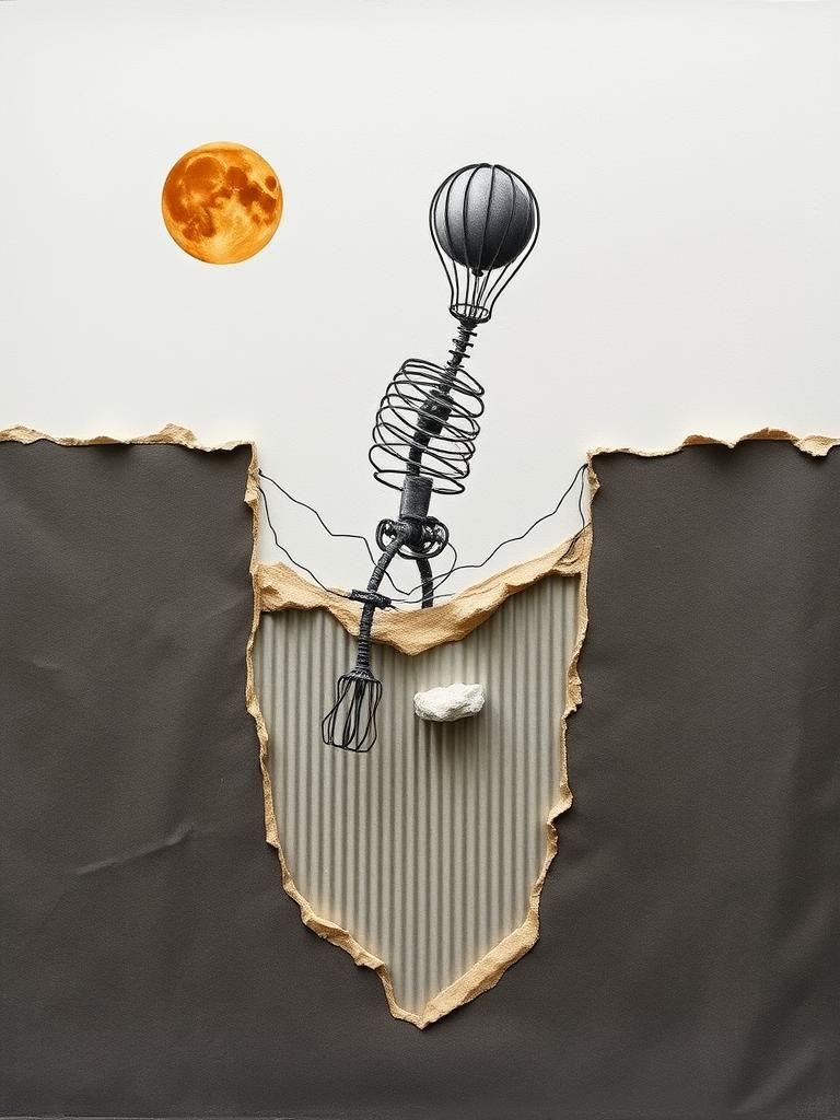 Surrealist Mixed Media Collage in 2.5D