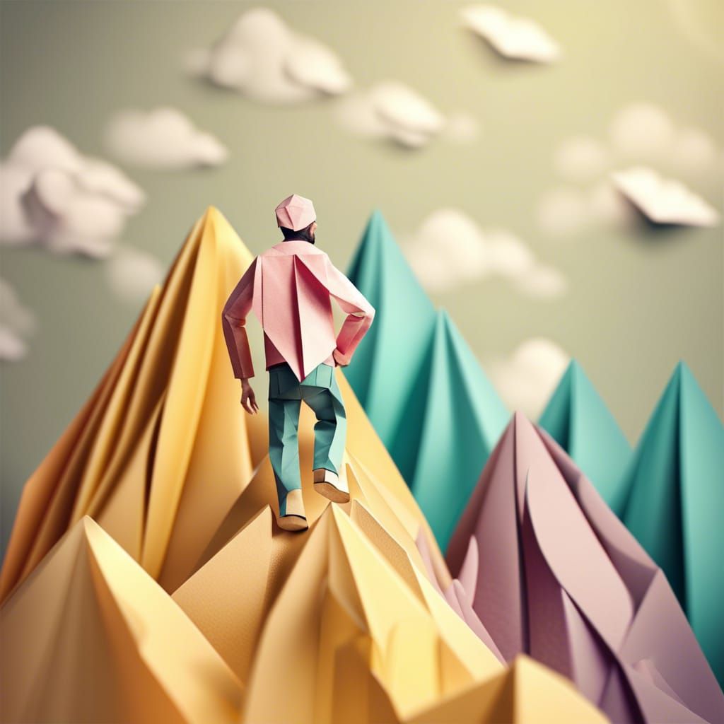 man climbing a mountain