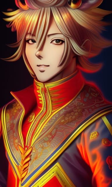 King kings, man, anime character, - AI Photo Generator - starryai