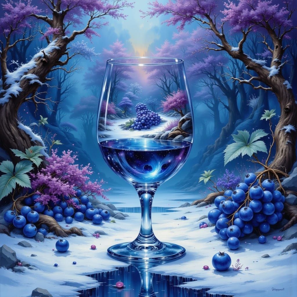 Blue grapes, winter dreams