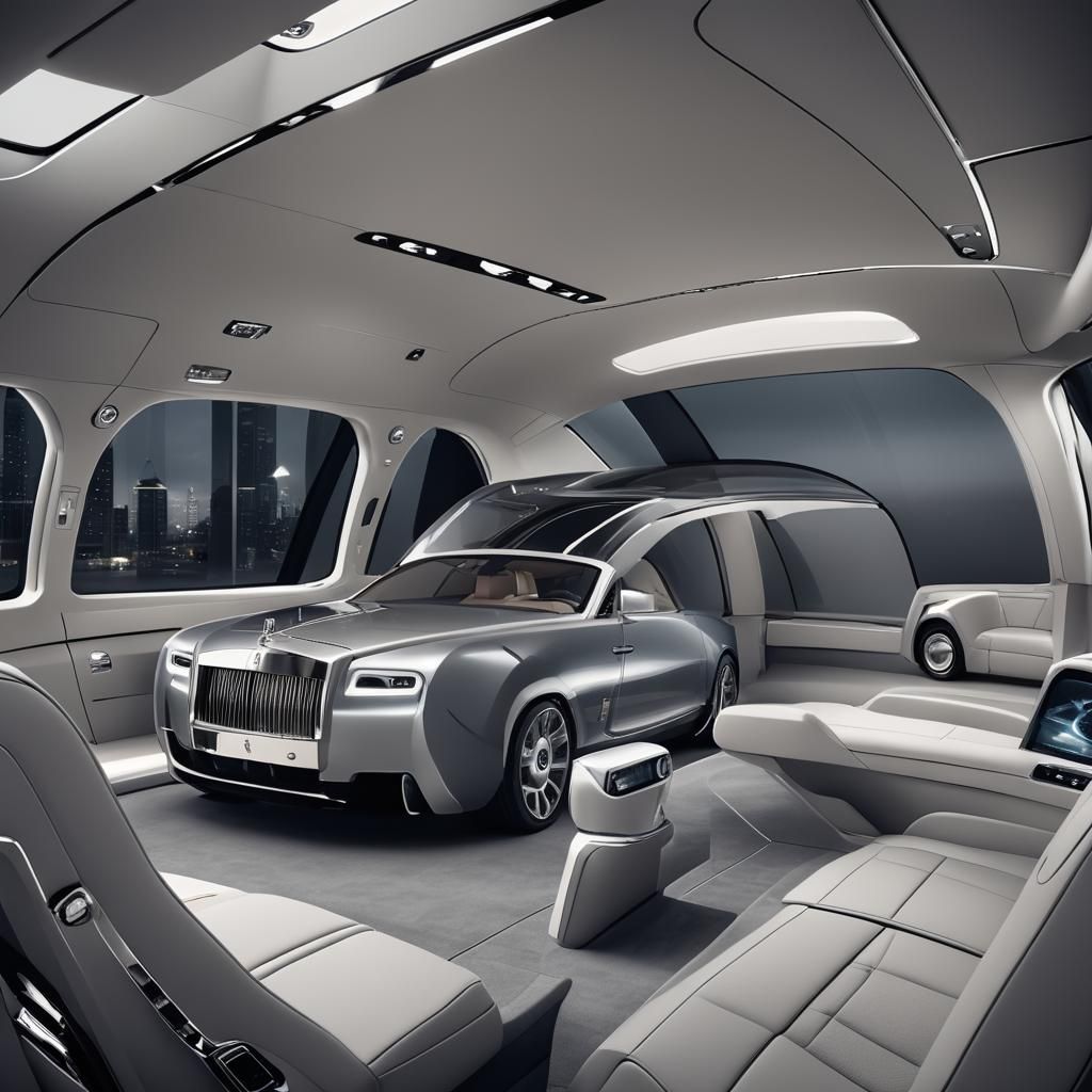 Futuristic Rolls-Royce Concept Car: AI Art