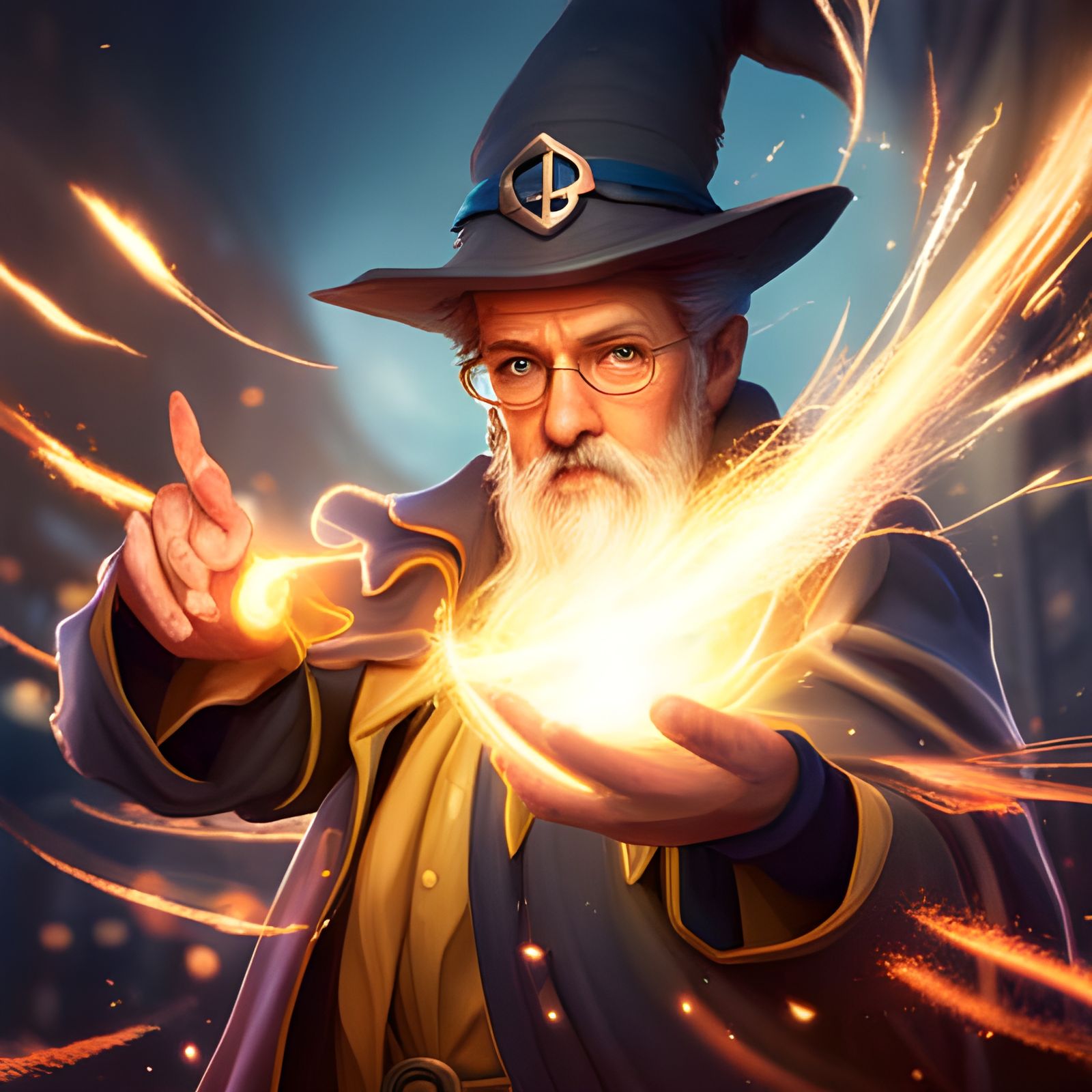 Wizard Casting A Spell - AI Generated Artwork - NightCafe Creator