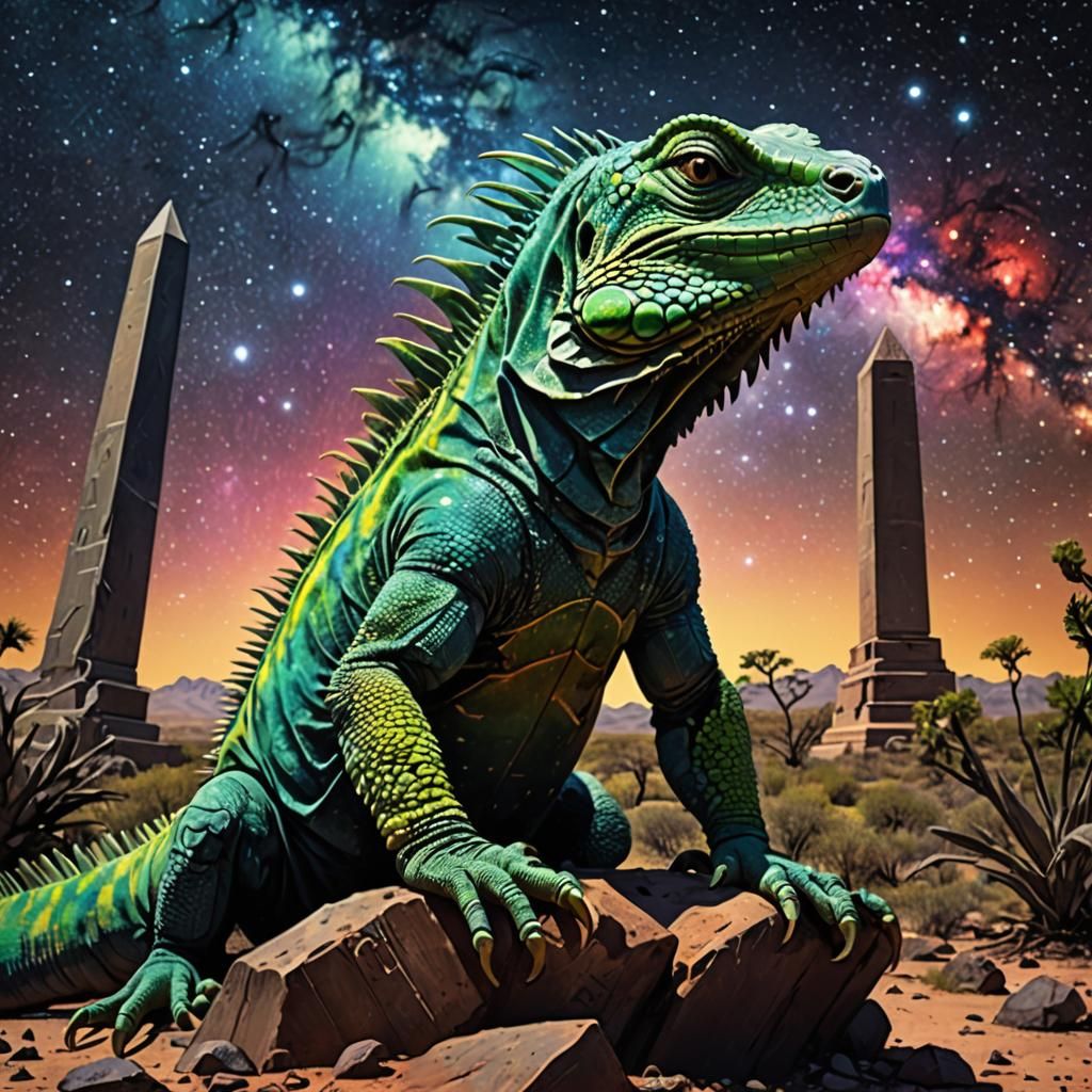 Venomous Iguana Radioactive Galactic Obelisk