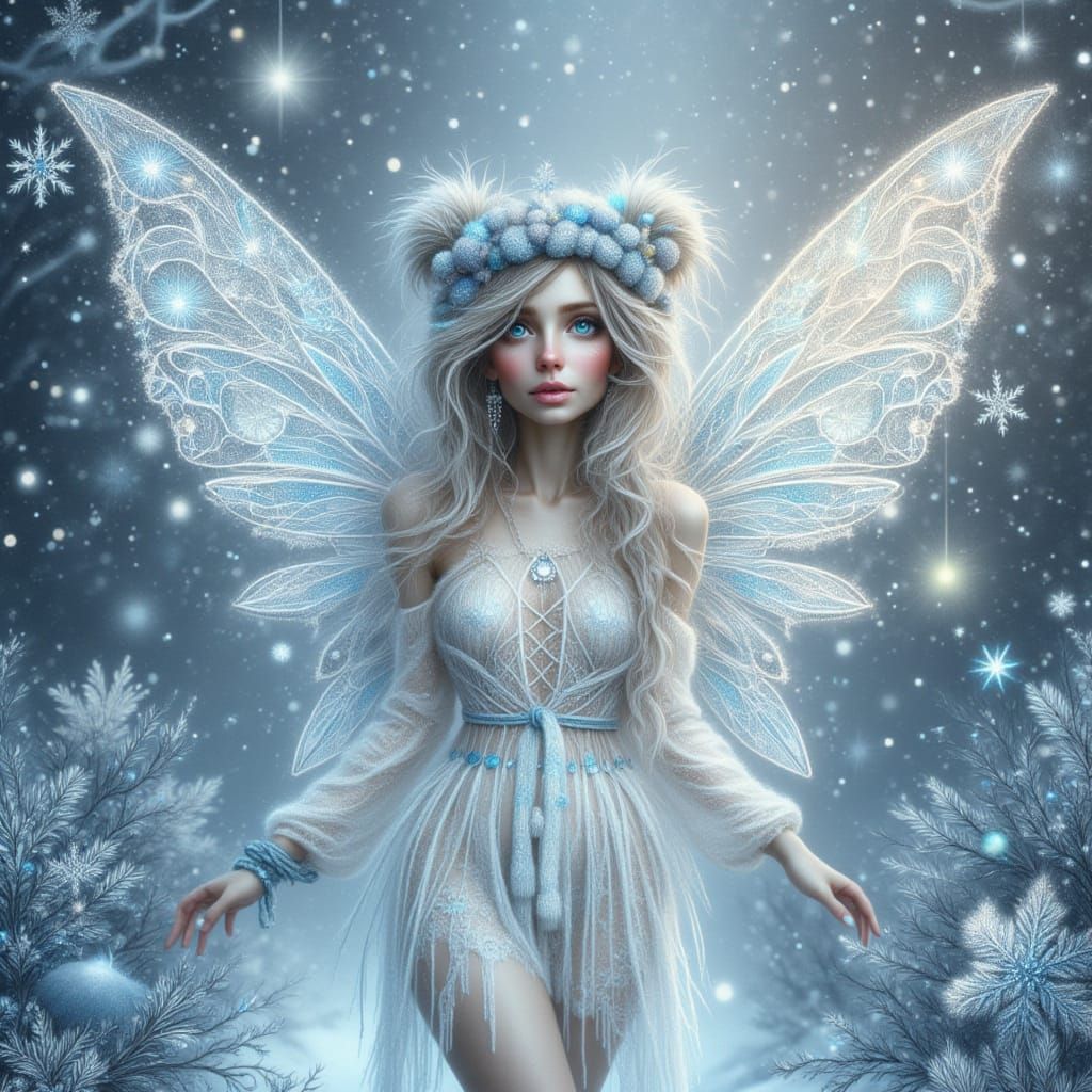 <lora:kkd-WinterFairy:1.0>Winter modern fairy
