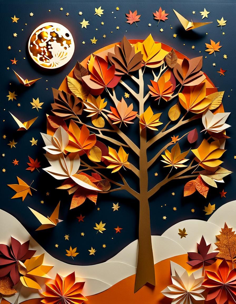Fall Paper Collage Art