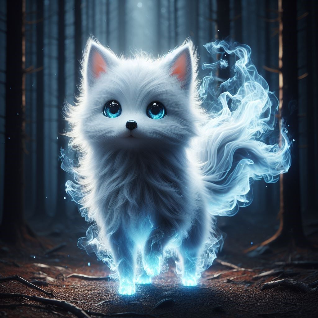 Wolf spirit in the forest