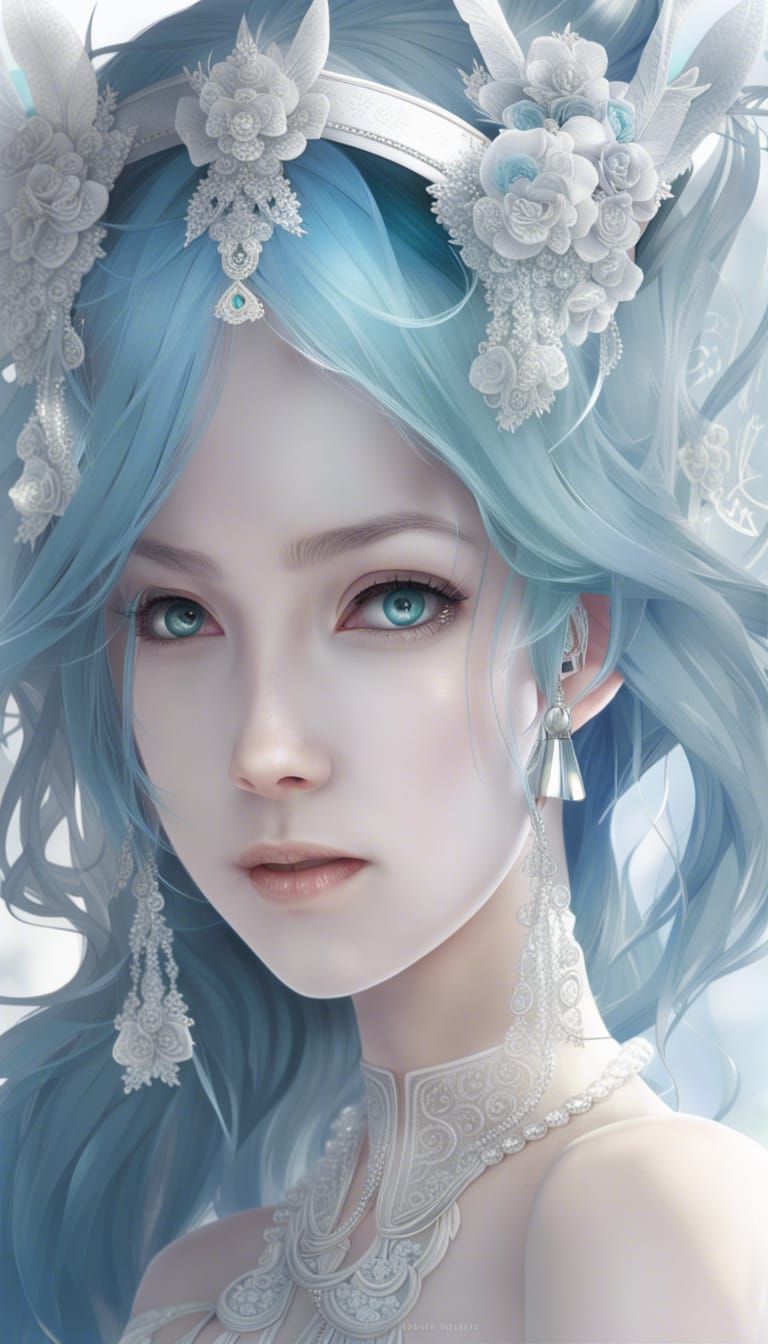 Maiden In Blue - Ai Generated Artwork - Nightcafe Creator