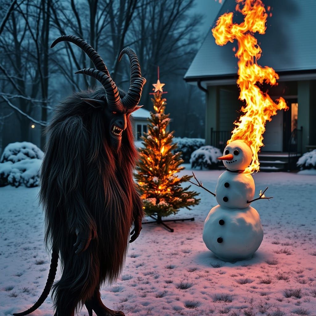 Flambe Snowman Anyone