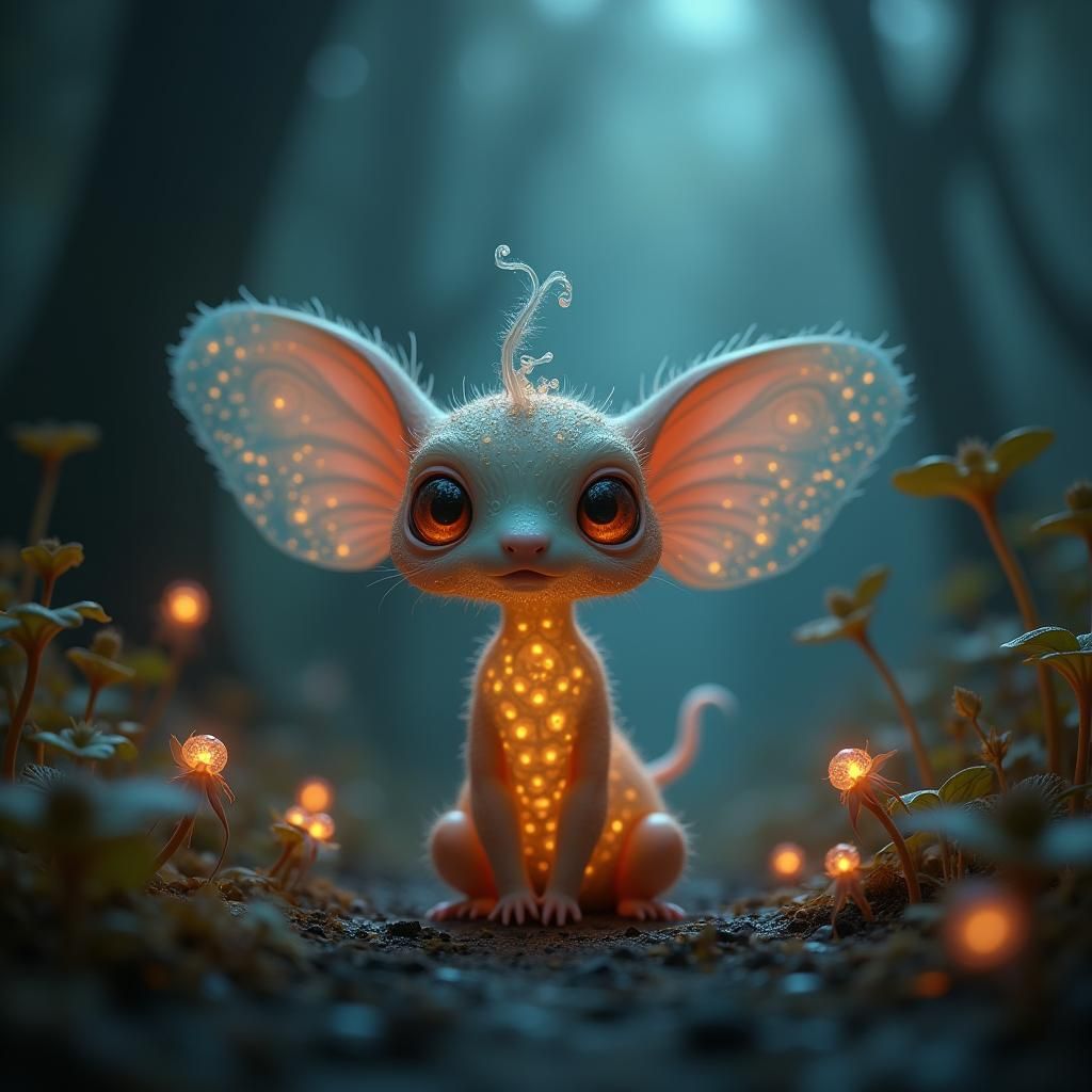 little glowing mouse  by @Lilit