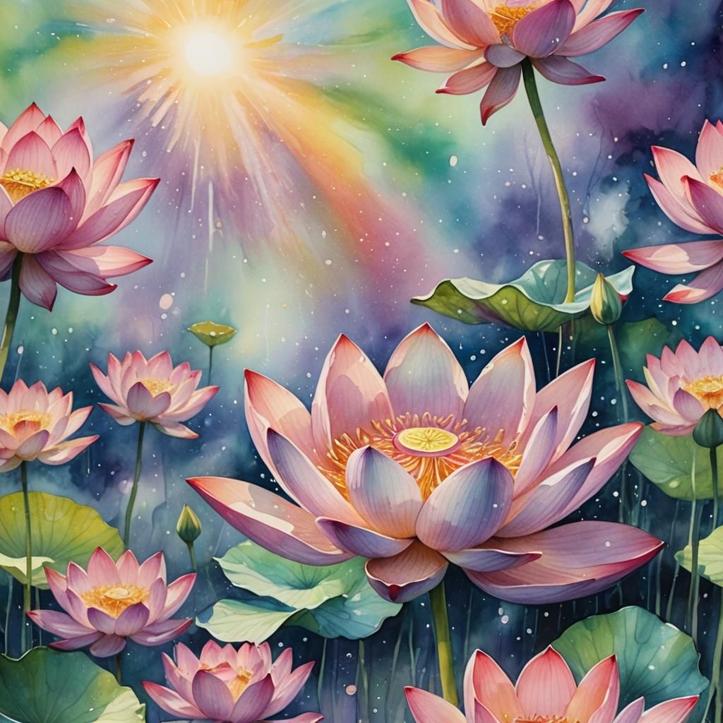 lotus flowers   by @Pukinette