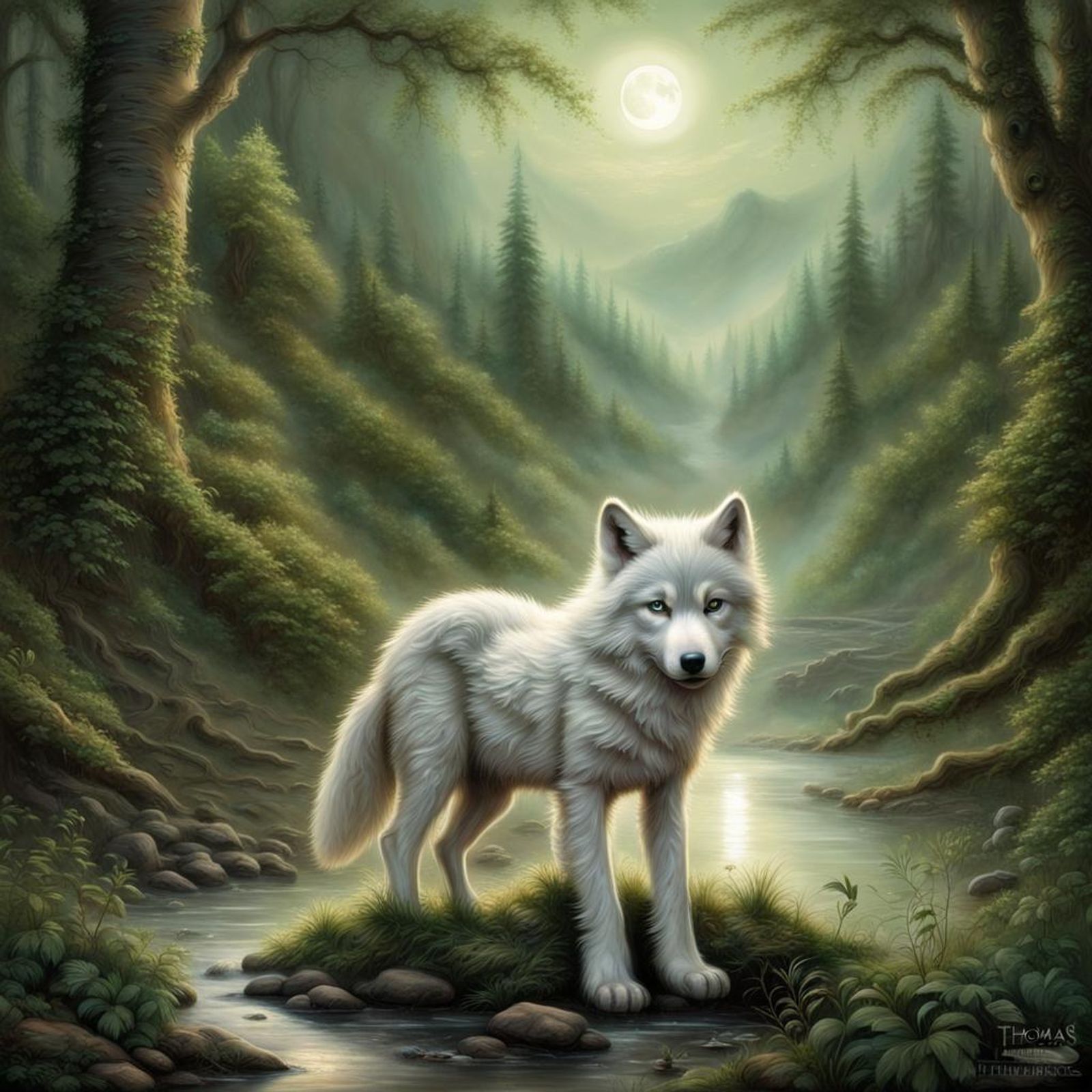 Lone Wolf Pup - AI Generated Artwork - NightCafe Creator