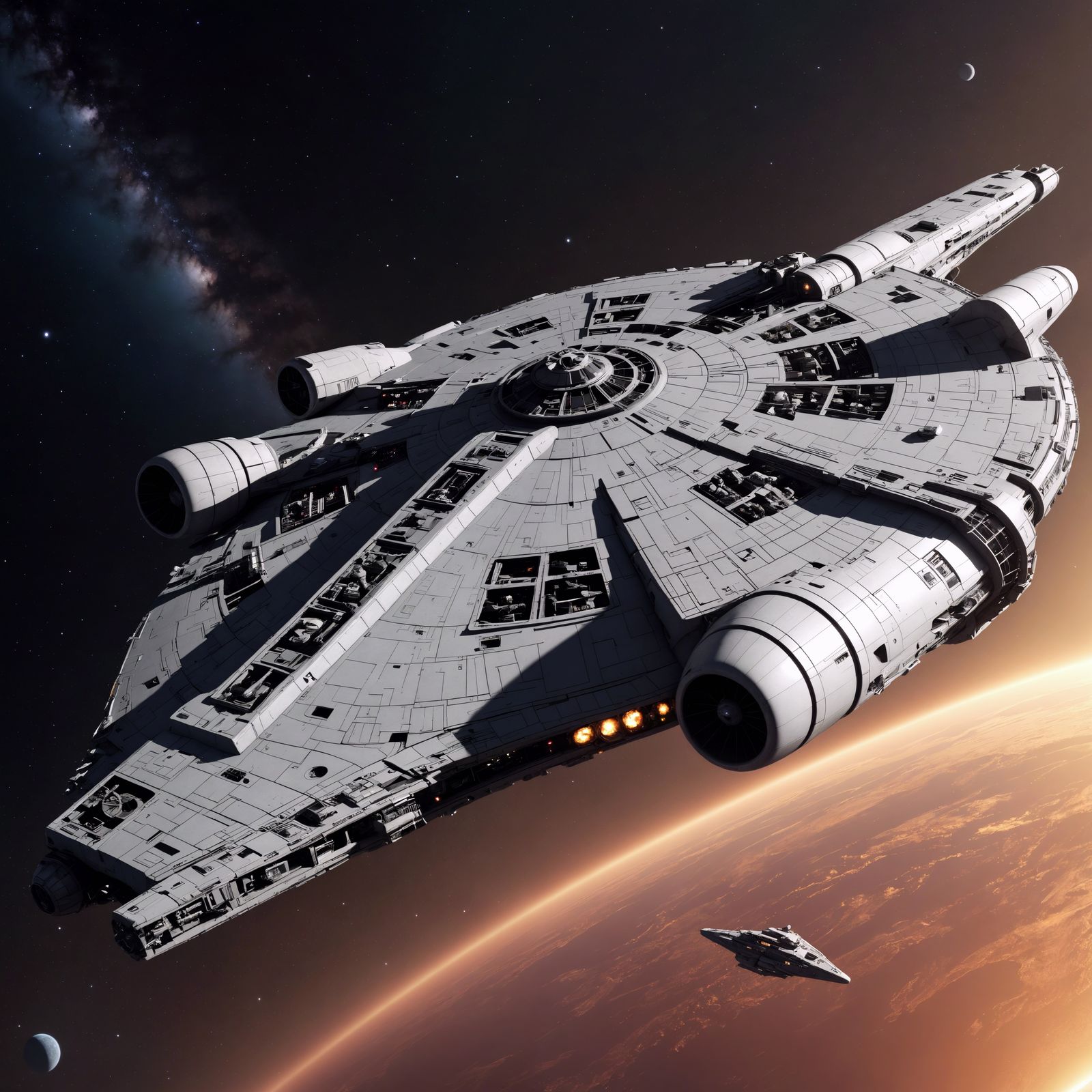 What if the millennium falcon was created like the uss enter...