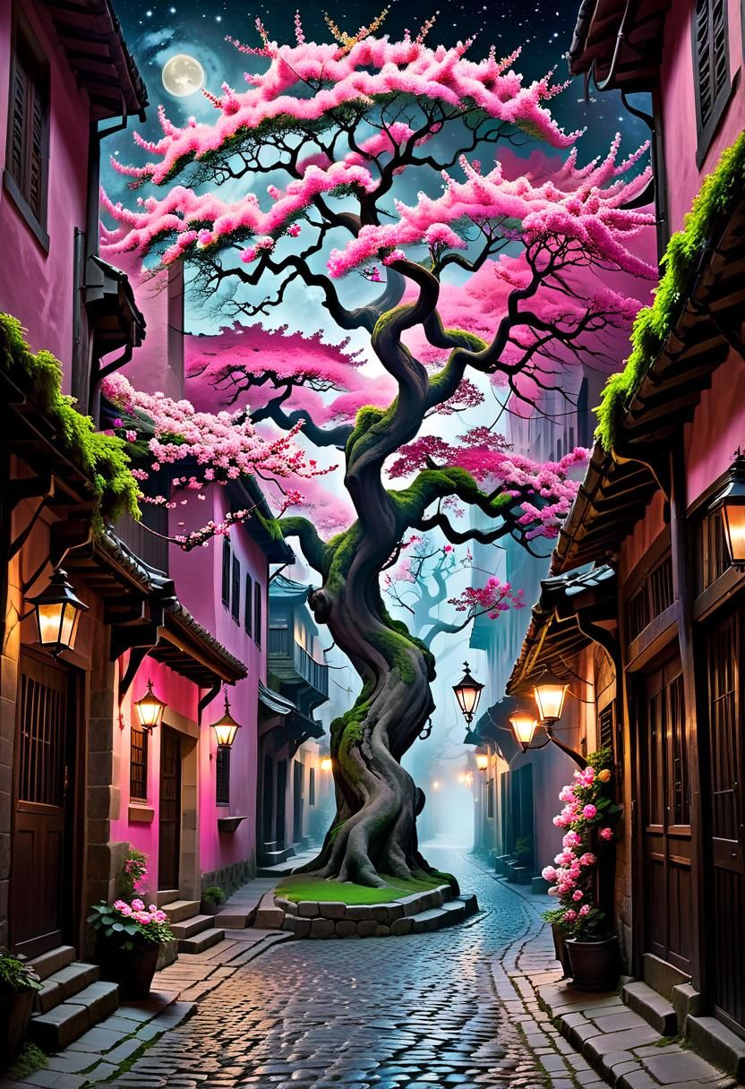 Mystical Night in the Old World Alley