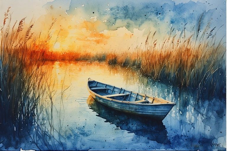 Dinghy in a pond (1)