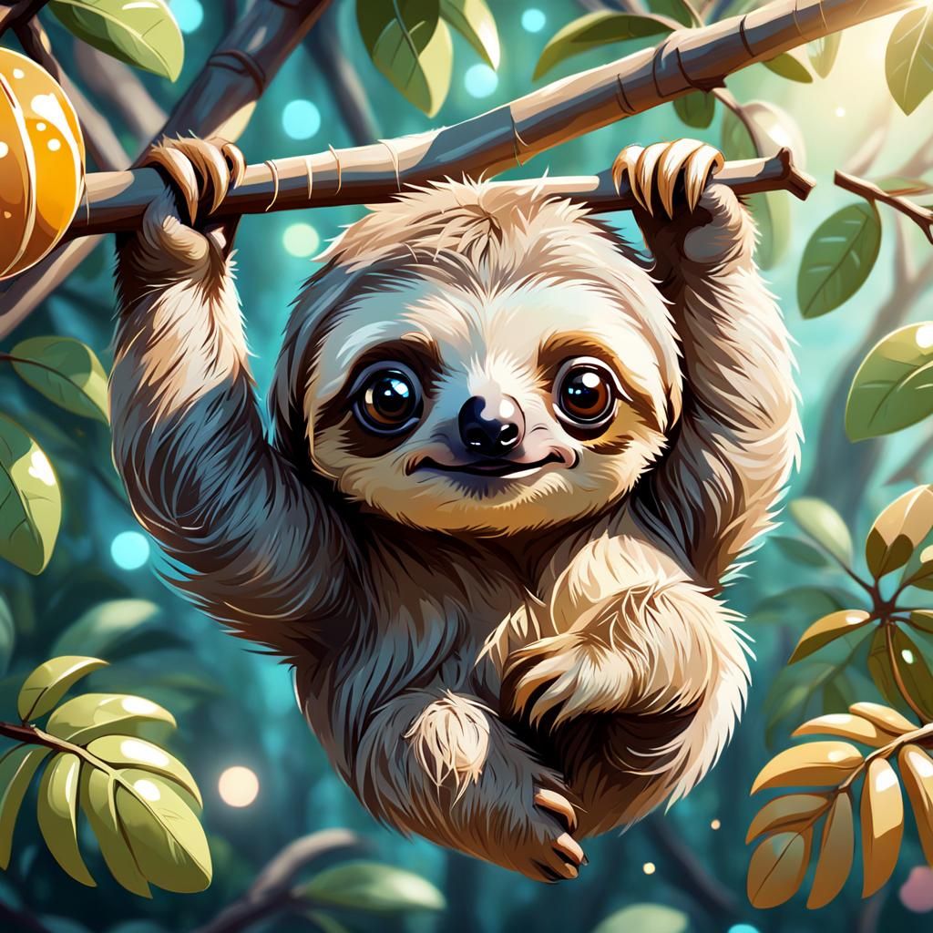 Taking Life Nice and Slow! 🦥  by @bellabon