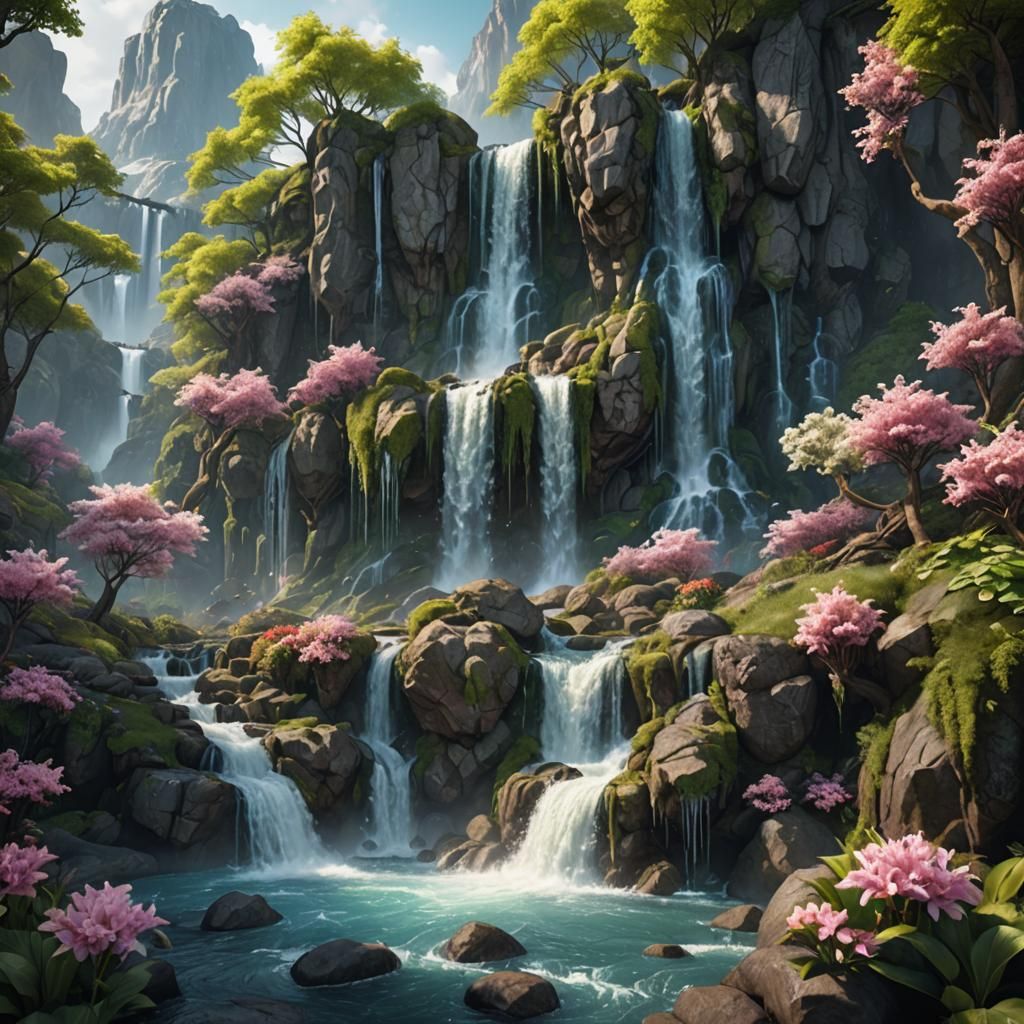 spring waterfall