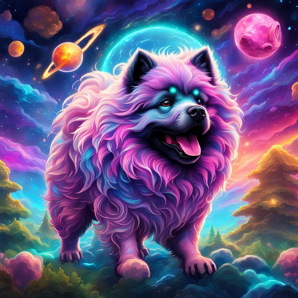 A starry keeshond