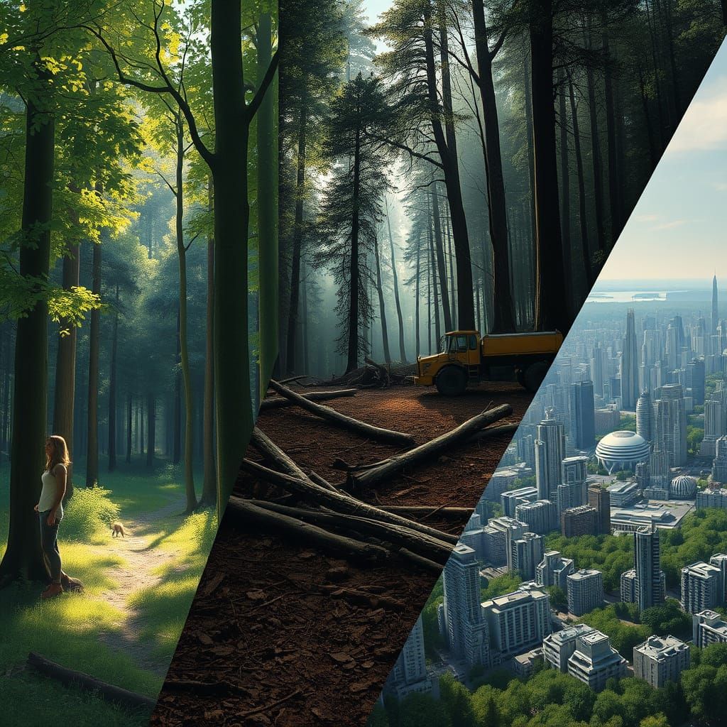 Transformation of nature to city  by @Alexandra