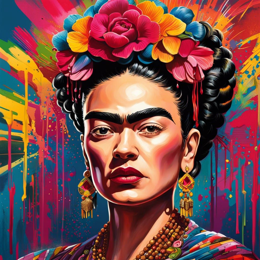 Frida Kahlo in Color! - AI Generated Artwork - NightCafe Creator