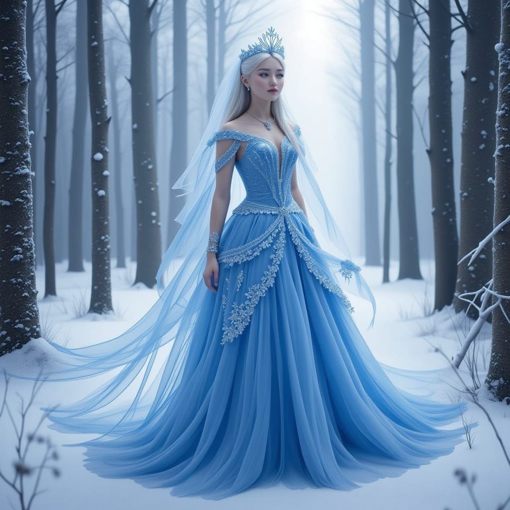 <lora:Mostly Magig 3:1.0> Snowqueen