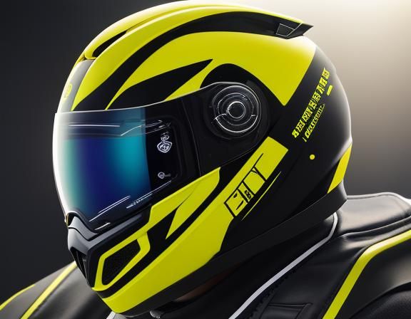 Full face helmet with gold polarising flip up visor with sun...