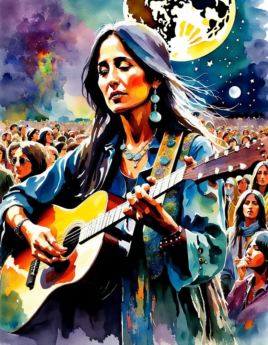 Joan BAEZ - AI Generated Artwork - NightCafe Creator