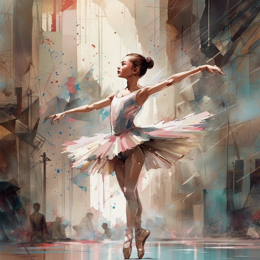 adorable ballerina who dancing - AI Generated Artwork - NightCafe Creator