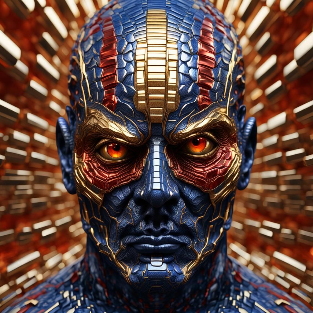 Ultradetailed 3D,16K, Macro closeup. Using three dimensional...