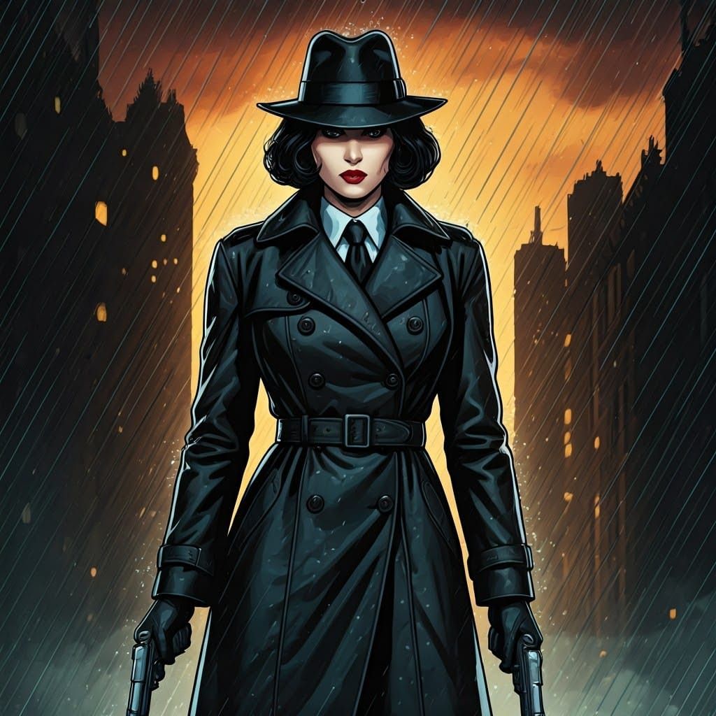 Noir Female Detective  by @Seivitae