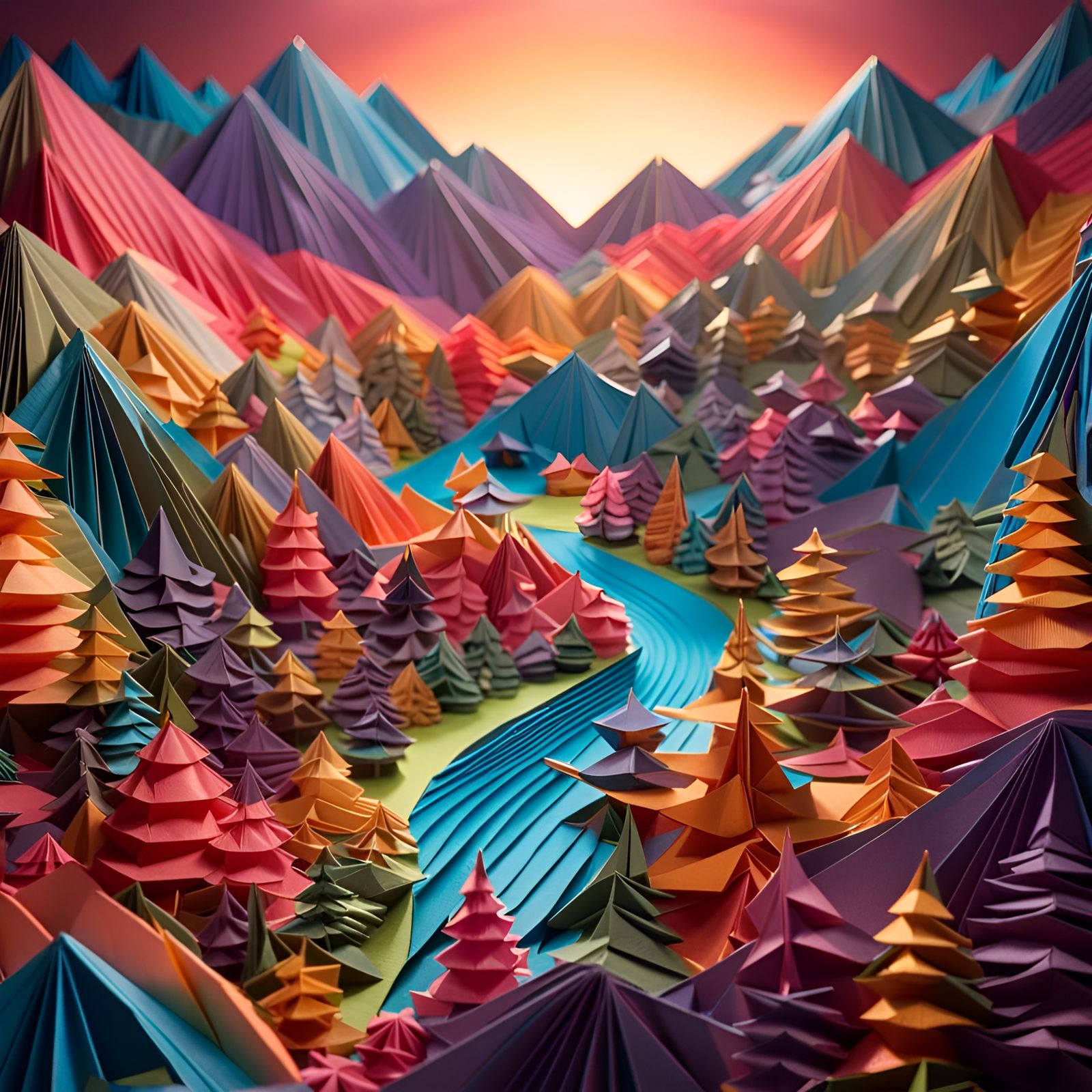 Origami world   by @GoldenGoose