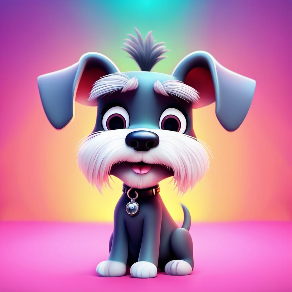 Cute Miniature Schnauzer - AI Generated Artwork - NightCafe Creator