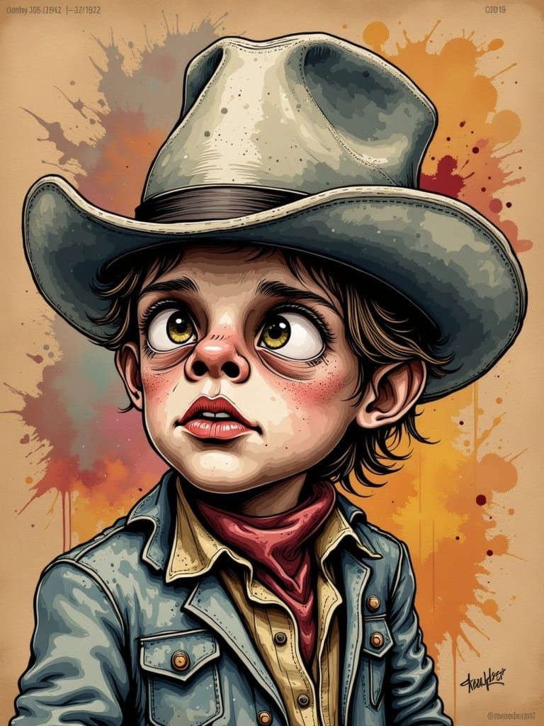 Cowboy in Stetson hat <lora:Parchment:1.0> 