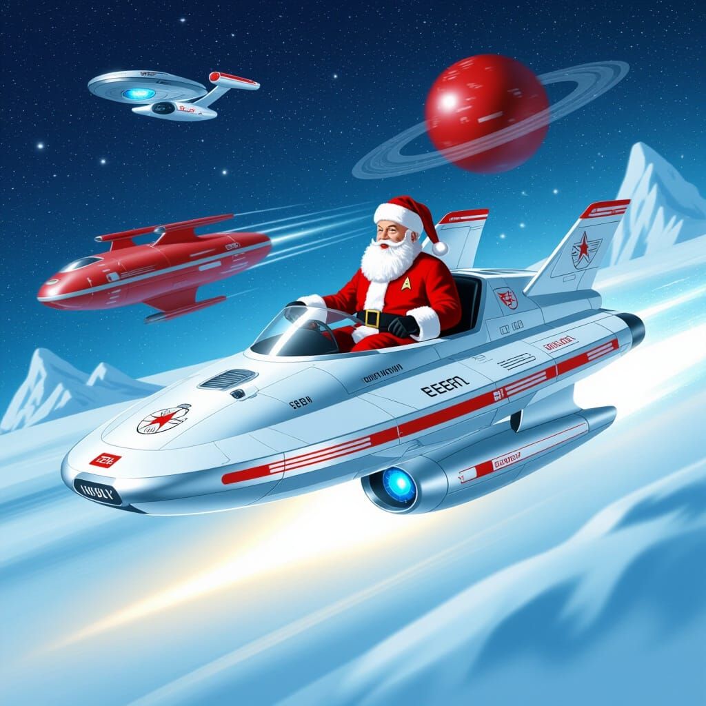 Retrofuturism Christmas Sleigh  by @Eto Demerzel