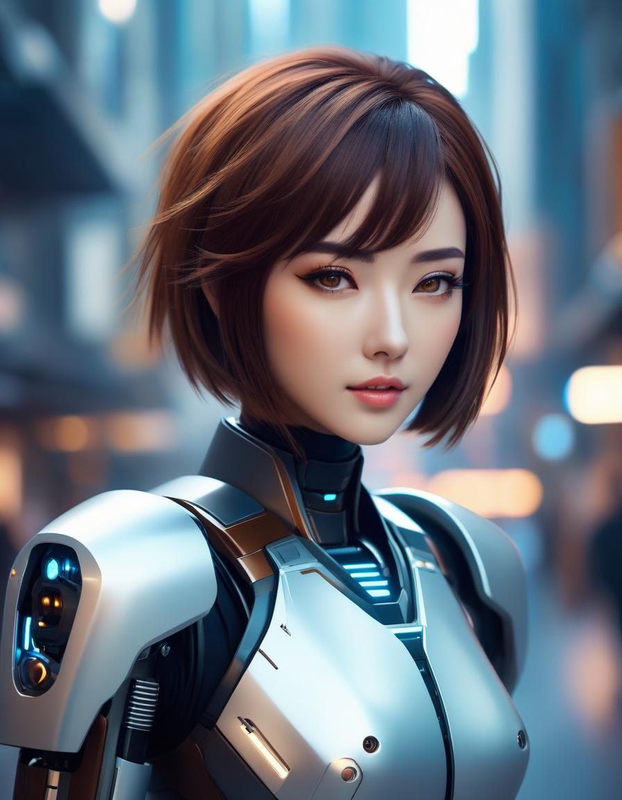 Robot Girl. - AI Generated Artwork - NightCafe Creator