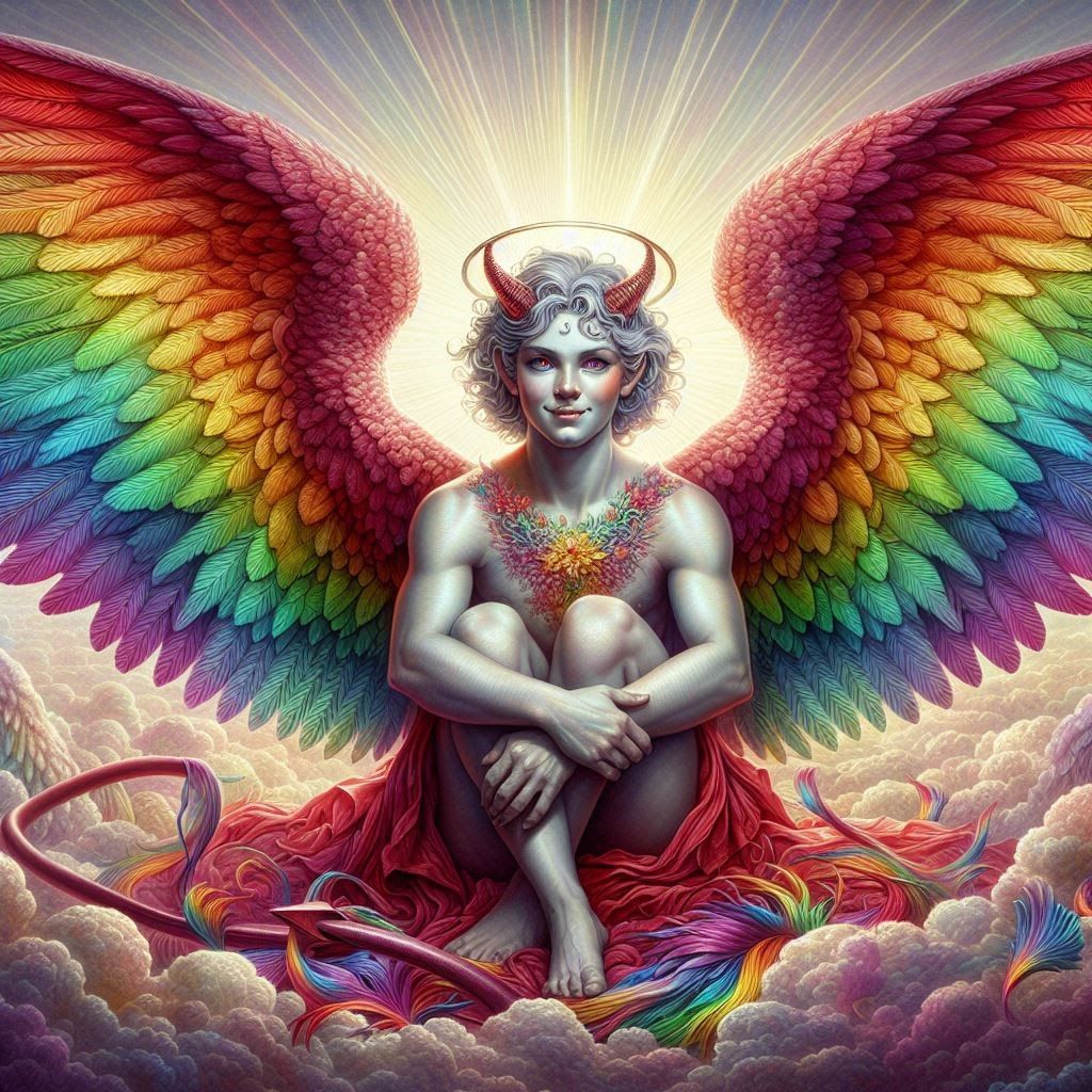 Another Lucifer portrait in the process of becoming the devi...