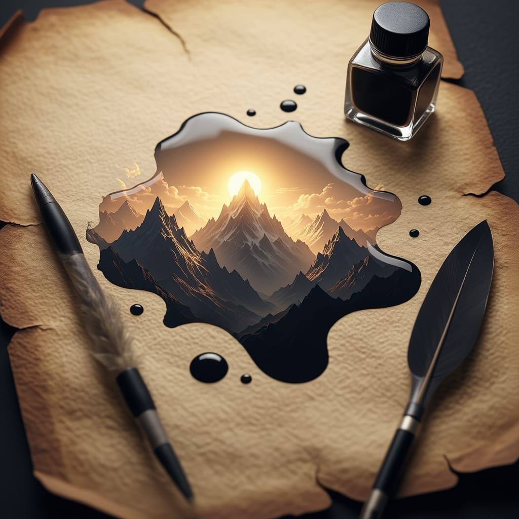 Ink Puddle  by @BlackBeccy