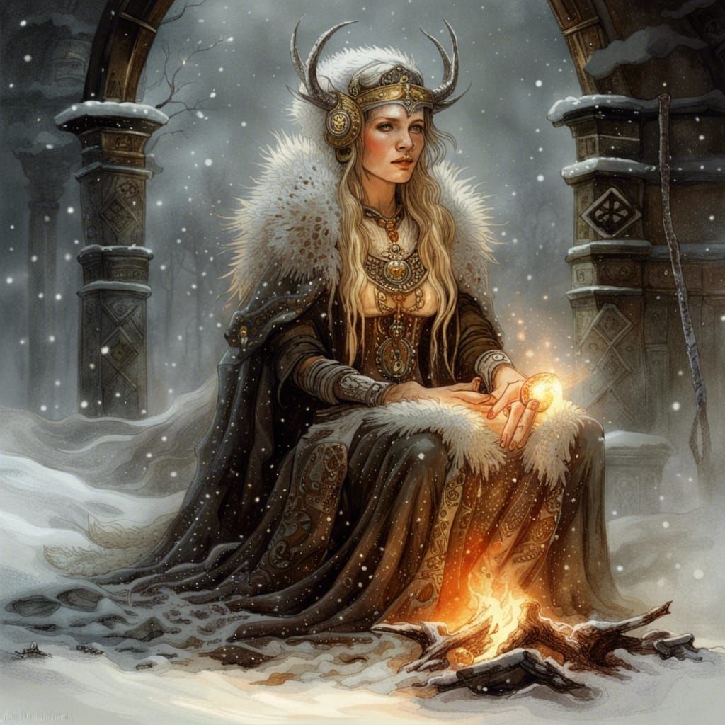 Magic Snowy Night  by @CatFish