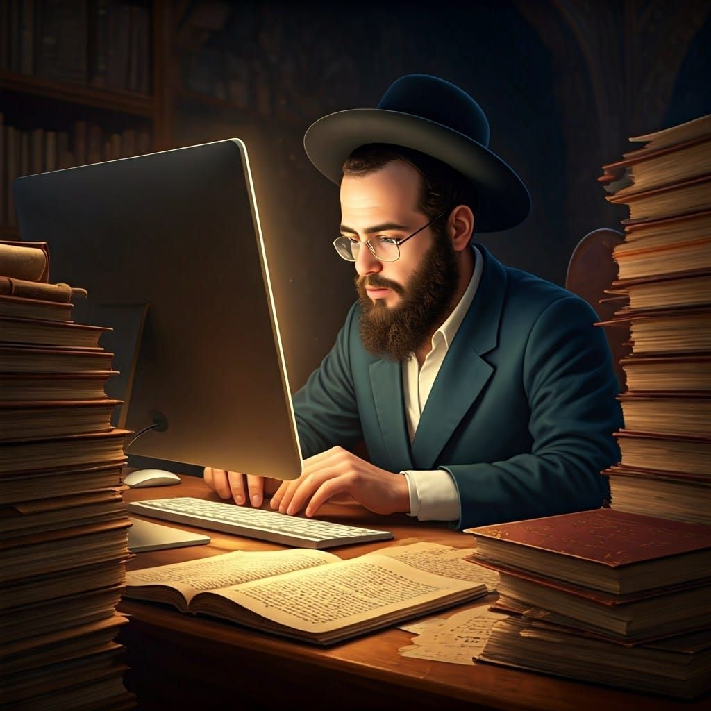 Haredi Scholar Lost in Ancient Texts and Mystical Knowledge