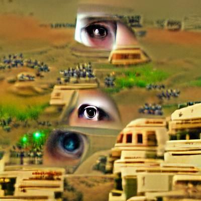 eyes watching the advance civilization