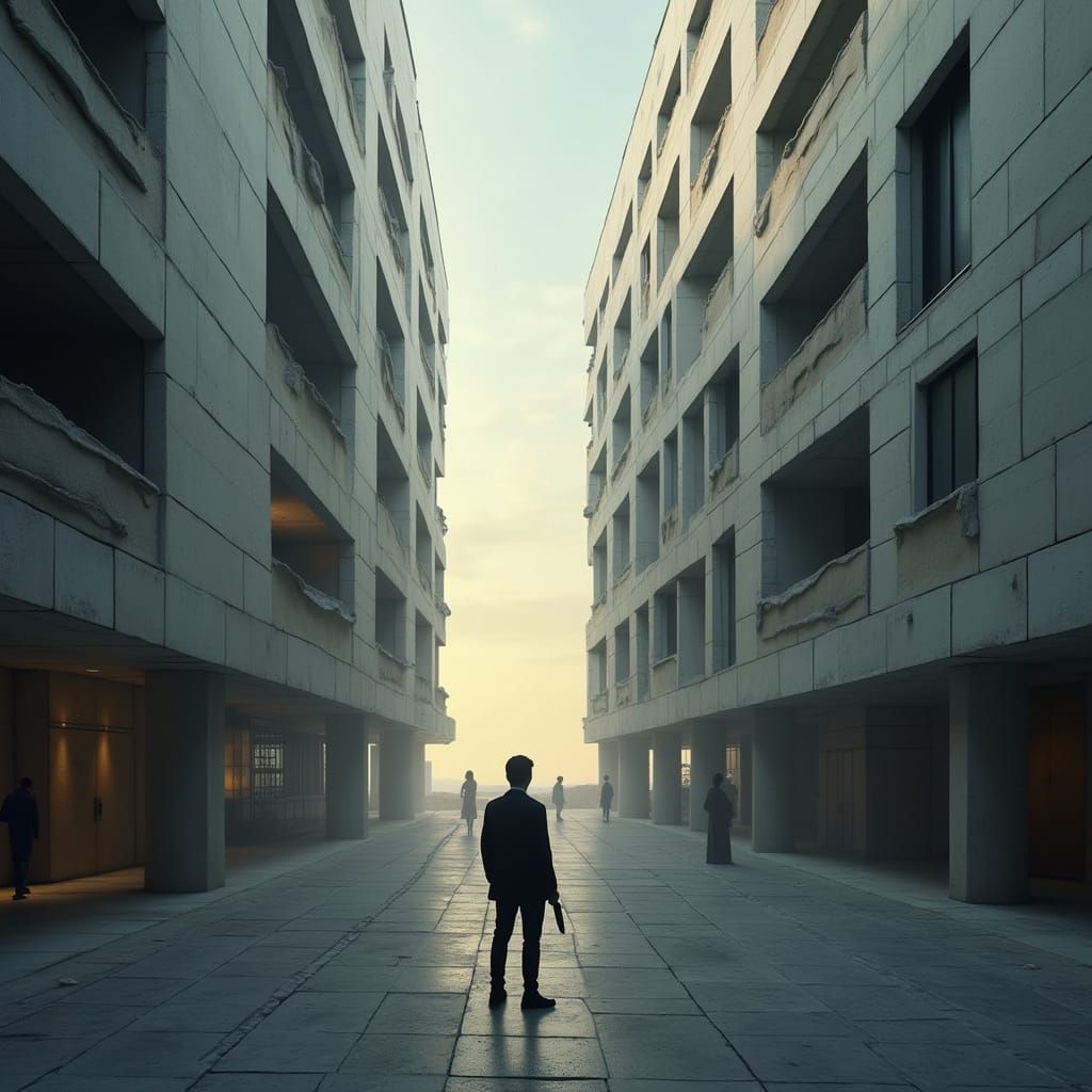 Building Cut in Half with Visible Interior