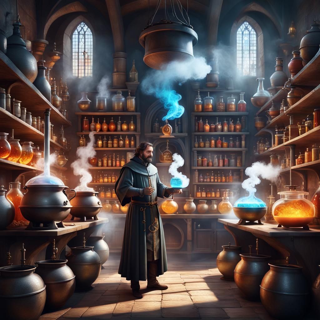 Medieval Alchemist - AI Generated Artwork - NightCafe Creator